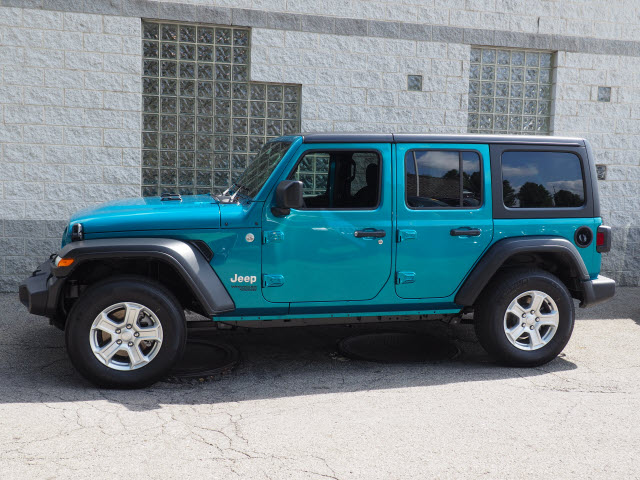 Teal Jeep Wrangler - Top Jeep